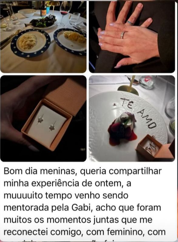 Depoimento em conversa sobre mudanças pessoais e trabalho com a Gabi